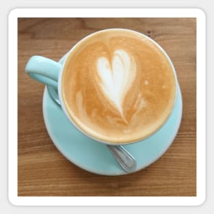 Loveheart latte art Sticker